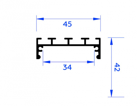 Профиль для светодиодной ленты Profile System GP3070BK