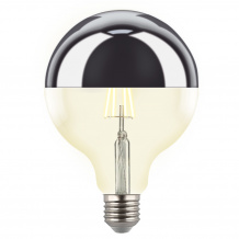 Лампочка светодиодная SKY LED-G125-4W/3000K/E27/CL MIRROR/CHROME PLS02WH