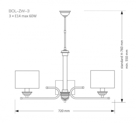Потолочная люстра BOLT BOL-ZW-3(Z)
