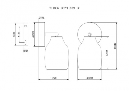 Спот Adalina V11836-1W