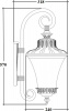 Настенный фонарь уличный ELBA 86402 Bl