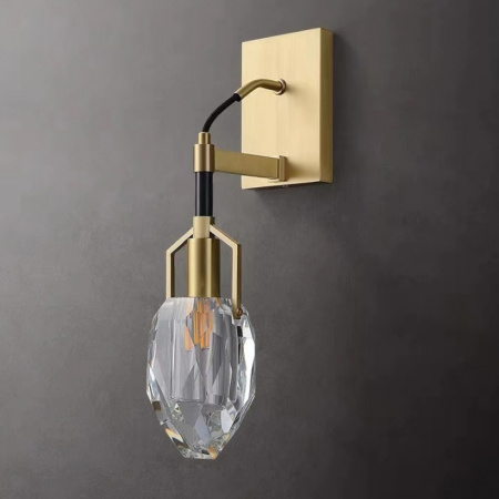 Бра Wall lamp 8960-1W brass/clear