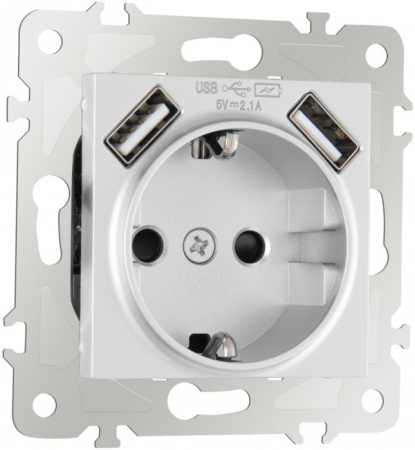 Розетка Arte Milano Am-203 203.47-1.silver