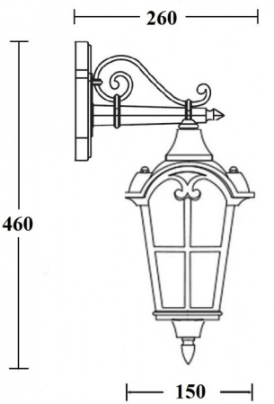 Настенный фонарь уличный PORTO 86102/02 Bl