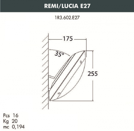 Уличный настенный светильник Fumagalli Lucia 1R3.602.000.AYE27