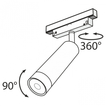 Трековый светильник Maytoni Focus LED Gravity TR019-2-7W4K-B