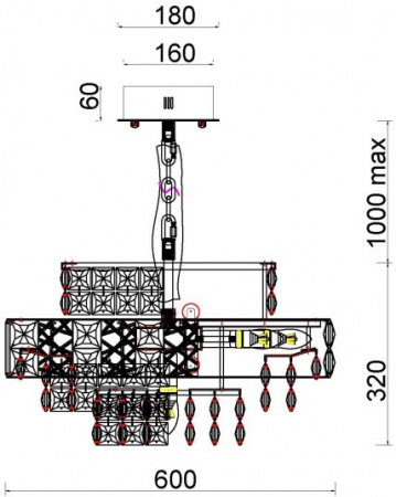 Подвесная люстра Majeste FL1059-16P