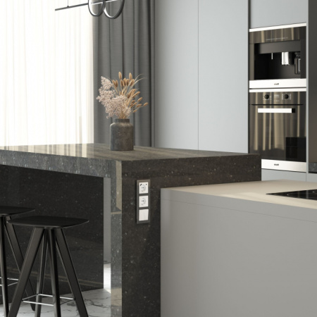 Розетка Werkel W1171741/ Розетка с заземлением, шторками и USB тип A+C (белый акрил)