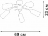 Потолочная люстра Vitaluce V2850-1/5PL