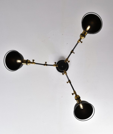 Люстра на штанге LUMINA DECO Valmonti LDP D015-3 BK