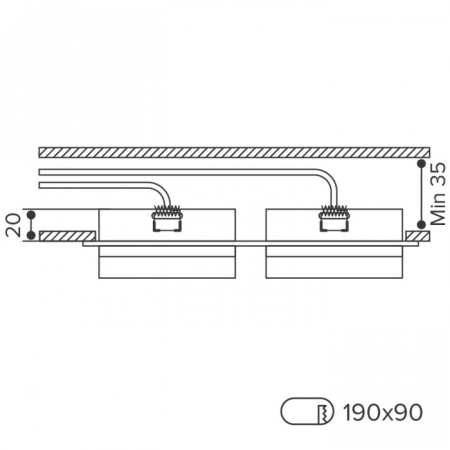 Точечный светильник Luce WDL-GX53/06BL-02