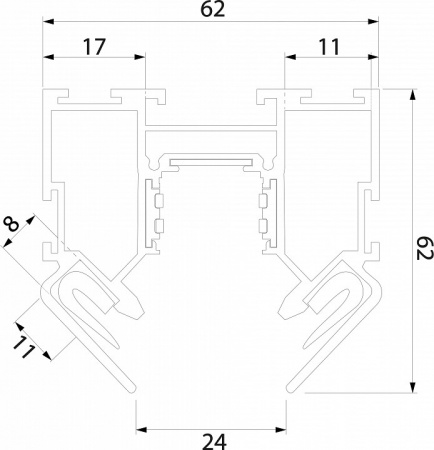 Трек встраиваемый Elektrostandard Slim Magnetic a062150