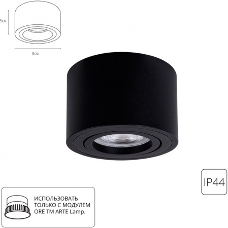 Накладной светильник Arte Lamp Unito A0550PL-1BK