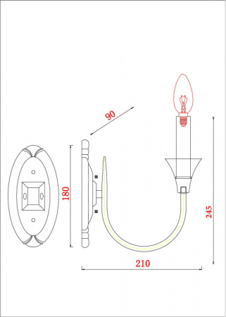 Бра Collinetta A4094AP-1PB