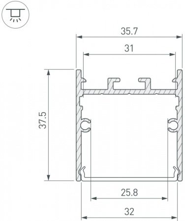 Профиль для светодиодной ленты SL-LINE 043973
