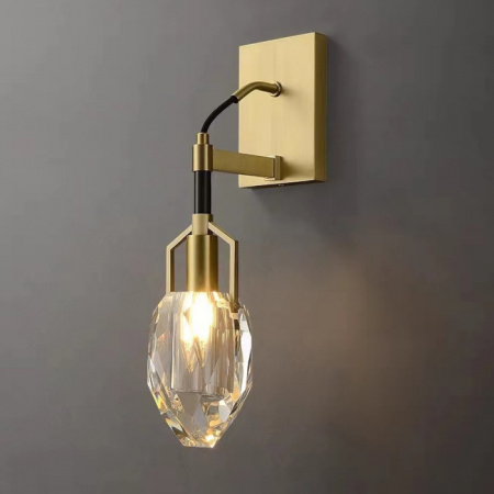 Бра Wall lamp 8960-1W brass/clear