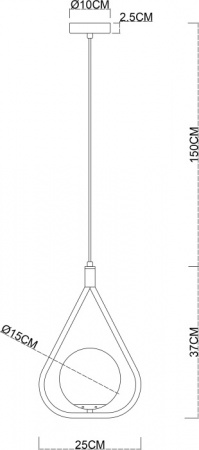 Светильник подвесной Arte Lamp Matisse A7764SP-1BK