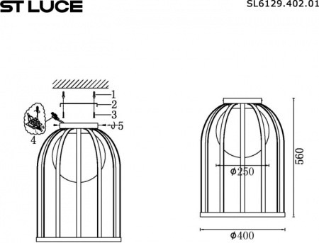 Светильник потолочный ST Luce Nordic SL6129.402.01