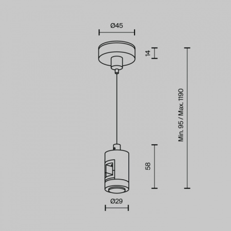Подвес тросовый Accessories for tracks Flarity TRA157SW-S1-B