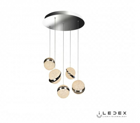 Светильник подвесной ILedex Crystal Ball C4474-5R CR