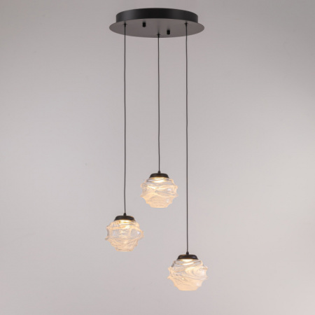 Светильник подвесной Delight Collection MD25030003 MD25030003-3A matt black/clear