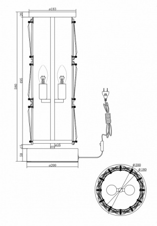 Настольная лампа декоративная Maytoni Puntes MOD043TL-02CH