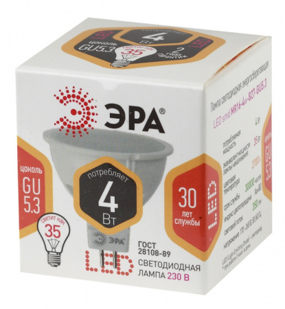 Лампочка светодиодная LED MR16-4W-827-GU5.3