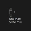 Точечный светильник TUBES PL TUBES 20 FU NI