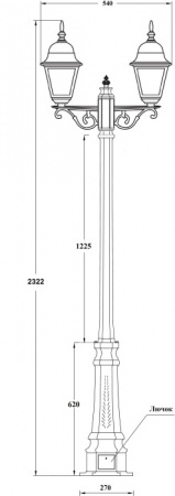 Наземный фонарь QUADRO M 79909MA 029 Bl