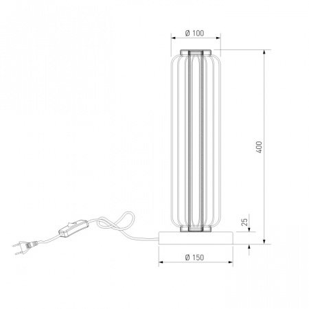 Интерьерная настольная лампа Argent 308054 LED хром