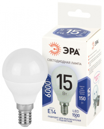Лампочка светодиодная LED P45-15W-860-E14 LED P45-15W-860-E14