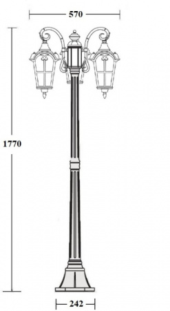 Наземный фонарь PORTO 86108B Bl