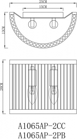 Настенное бра Arte Lamp Anetta A1065AP-2CC