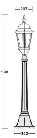 Наземный фонарь ASTORIA 2 91407L Gw