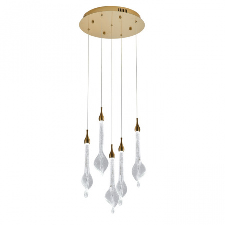 Светильник подвесной Delight Collection OD2433 OD2433-5 gold/clear