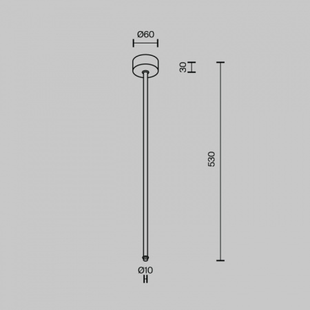 Подвес на жестком основании Accessories for system Shelf CA030C-SL-L500-B