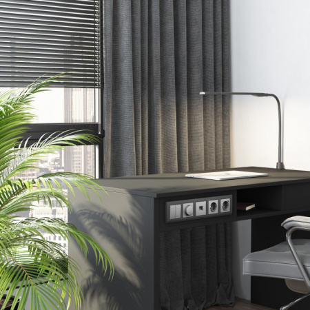 Выключатель Werkel W1120065/ Выключатель двухклавишный (серебряный матовый)