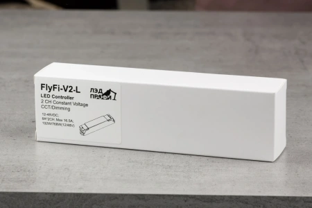 Fly-Fi Диммер/Контроллер V2-L - 2CH*8A 12–48В DC, Push-DIM, CV, пластик, гарантия 5 лет FF-D-V2-L