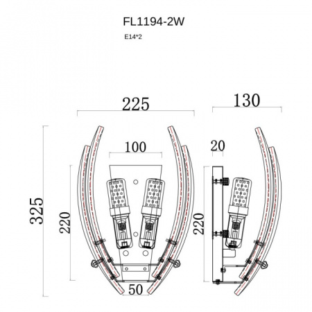Настенный светильник Florencia FL1194-2W