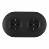 Розетка SET08-2 SET08-2-40-1x2 black