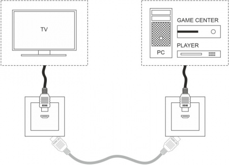 Розетка Werkel W1186008/ Розетка HDMI (черный матовый)