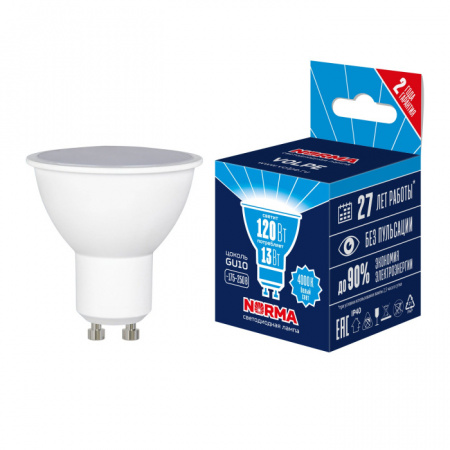 Лампочка светодиодная Norma LED-JCDR-13W/4000K/GU10/NR