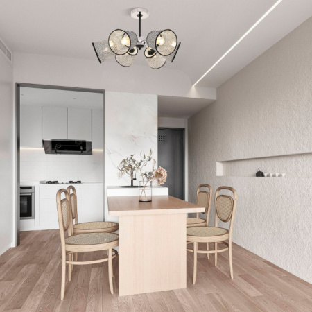 Потолочная люстра Arte Milano Napoli 320007/3+3 CR.BK