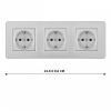 Розетка SET16-3 SET16-3-40-1x3 silver