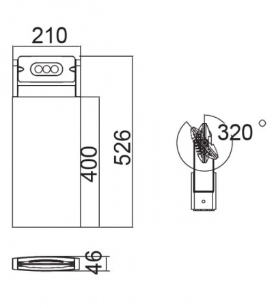 Наземный светильник LEDSPOT W6146S-1-526-3K Gr
