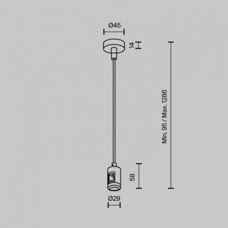 Подвес тросовый Accessories for tracks Flarity TRA157SW-B1-BS