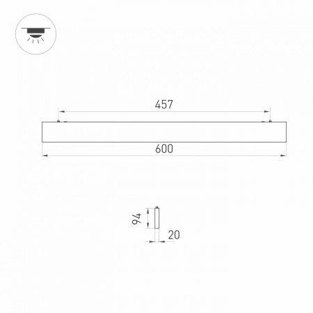 Подвесной светильник LINEAIR FLAT 031527