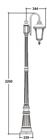 Наземный фонарь MUNICH 2S 79759S/10 down Gb