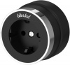 Розетка Werkel W5871051/ Розетка с заземлением Vintage (черный матовый/хром)