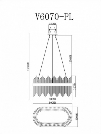 Подвесной светильник Moderli Celebria V6070-PL